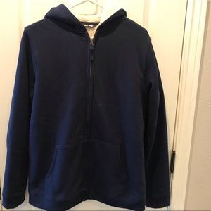 Fleece lined Land’s End jacket with hood